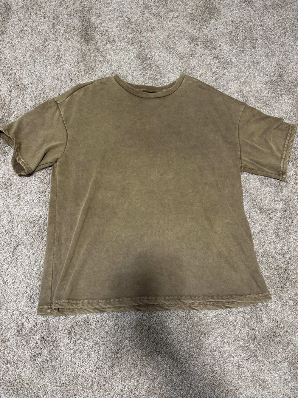Medium SHEIN Classic Brown Acid Wash Crewneck Women’s Tee